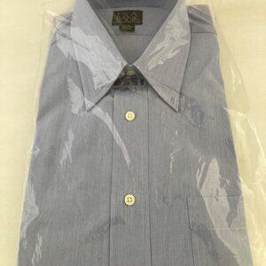 Jos A Bank Men Dress Shirt Blue Stripe